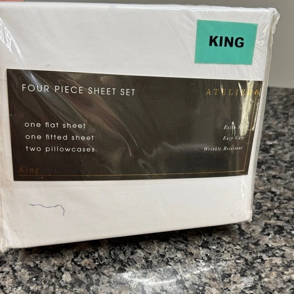 White 4-Piece Sheet Set